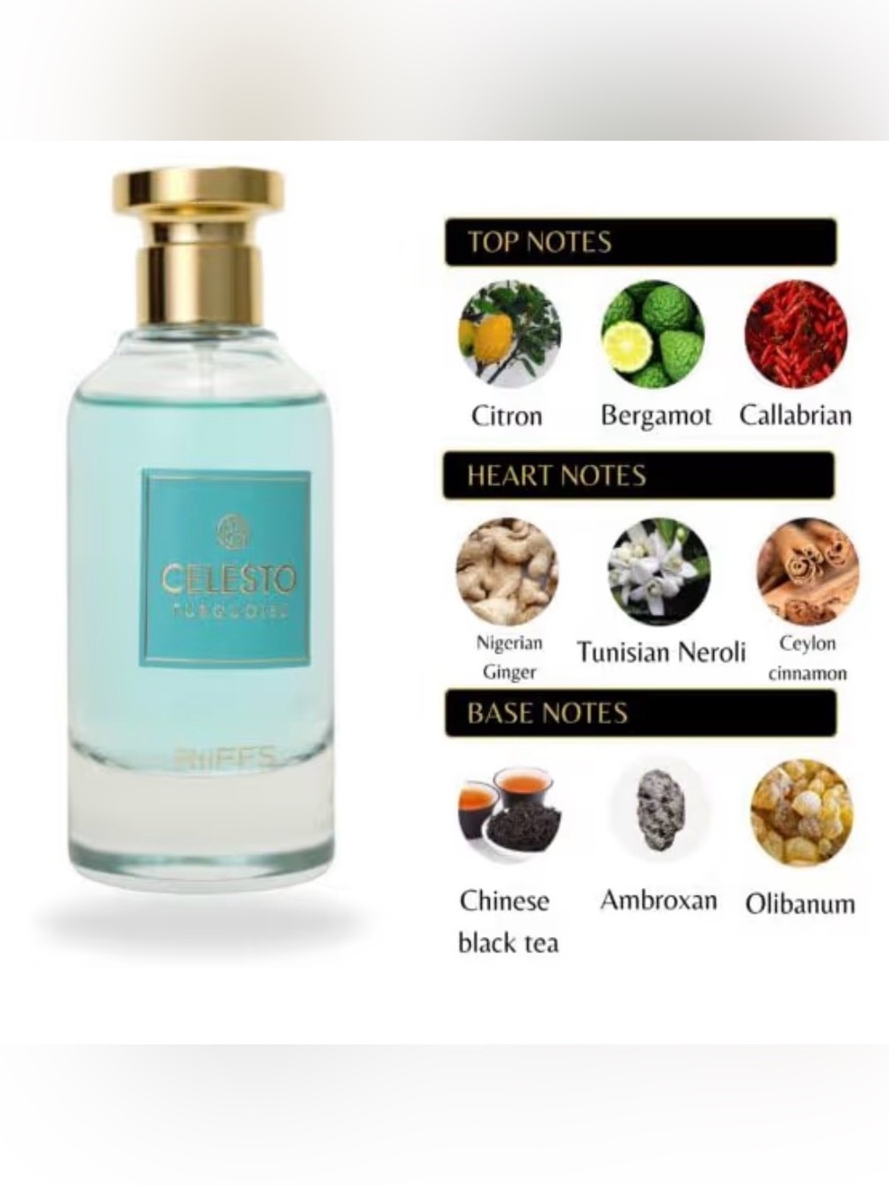 NWT Riiffs Celesto Turquoise Eau De Parfum 3.4oz - Picture 3 of 3
